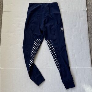 Sync Equestrian breeches navy with white polka dots size Small S thigh pockets
